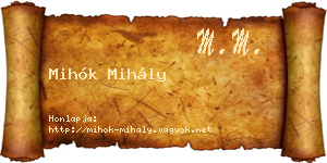 Mihók Mihály névjegykártya